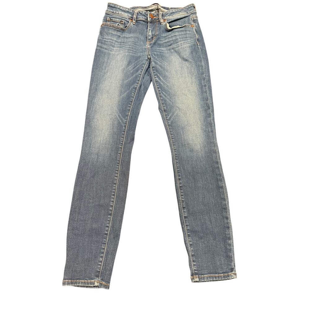 LOFT Outlet Women's Blue Curvy Skinny Denim Mid-rise Waist Jeans Size 0